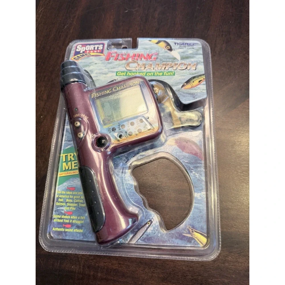 Fishing Champion Electronic Handheld LCD Game Tiger Electronics 1997 Sealed New